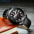Men Chronograph Watches Crrju 2219 L Top Luxury Brand Men Military Sport Wristwatch Quartz Watch Relogio Masculino